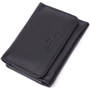 Шкіряний лаконічний гаманець для жінок ST Leather 22506 Чорний