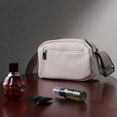 Элегантная сумка на два отделения из натуральной кожи Vintage 22593 Белый