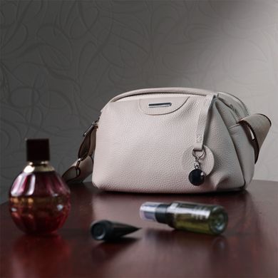 Элегантная сумка на два отделения из натуральной кожи Vintage 22593 Белый