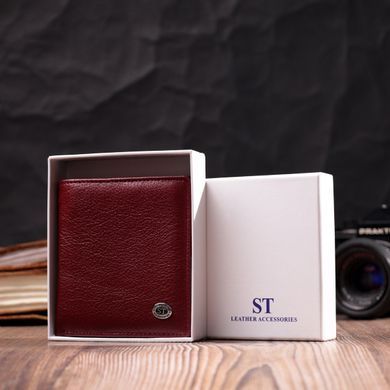 Женский небольшой кошелек из натуральной кожи ST Leather 19476 Бордовый