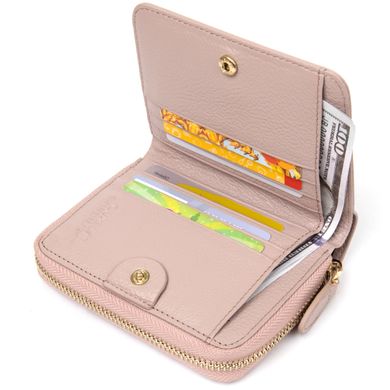 Шкіряний симпатичний жіночий гаманець Guxilai 19398 Світло-рожевий