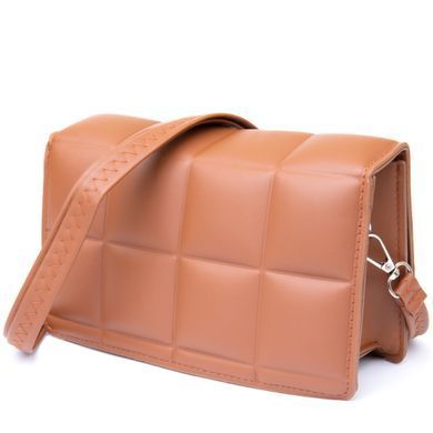Горизонтальная мягкая сумка из кожзаменителя Vintage sale_14909 Коричневая