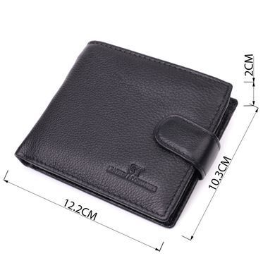 Горизонтальне портмоне для чоловіків із натуральної шкіри ST Leather 22459 Чорний