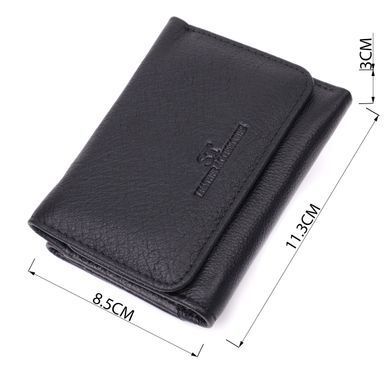 Шкіряний лаконічний гаманець для жінок ST Leather 22506 Чорний