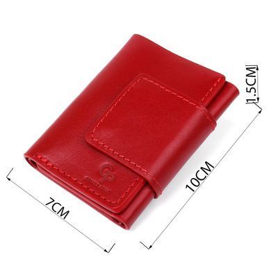 Строгое портмоне женское из гладкой кожи GRANDE PELLE 11153 Красное