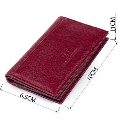 Визитница-книжка ST Leather 19218 Бордовая