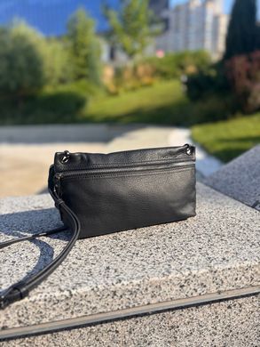 Модная женская сумка на плечо из натуральной кожи Vintage 23004 Черный