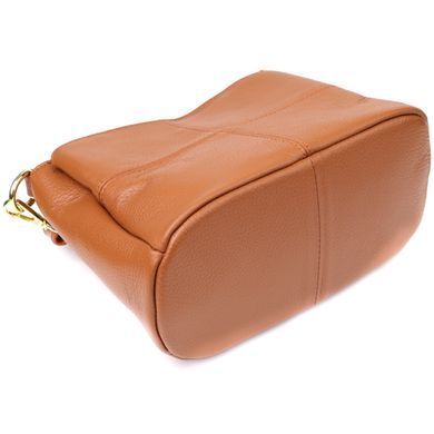Женская сумка на три отделения из натуральной кожи Vintage 22975 Рыжий