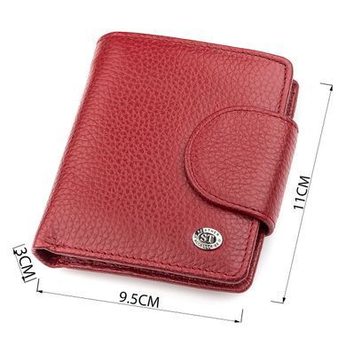 Жіночий шкіряний гаманець для карток купюр та монет ST Leather 18499 Червоний