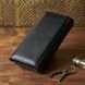 Женский кожаный кошелек для карт купюр и монет ST Leather 22696 Черный