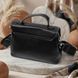 Сумка сэтчел в классическом цвете для женщин из натуральной кожи Vintage 22291 Черная