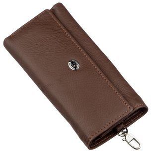 Чоловічий універсальний гаманець з ключницею ST Leather 18840 Коричневий