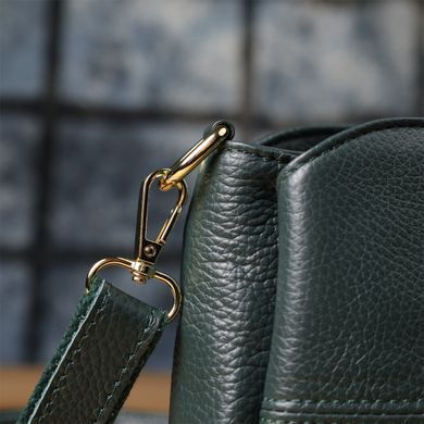 Шкіряна сумка для жінок з трьома відділеннями Vintage 22977 Зелений