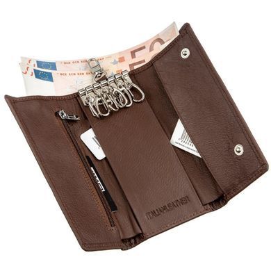 Чоловічий універсальний гаманець з ключницею ST Leather 18840 Коричневий