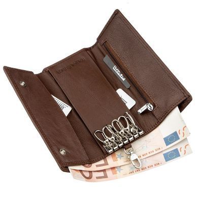 Чоловічий універсальний гаманець з ключницею ST Leather 18840 Коричневий