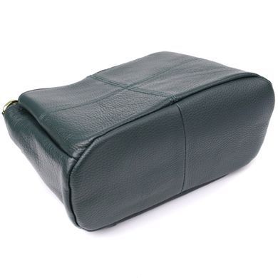 Шкіряна сумка для жінок з трьома відділеннями Vintage 22977 Зелений