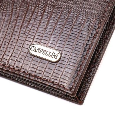 Удобное мужское портмоне из натуральной фактурной кожи CANPELLINI 21869 Коричневый
