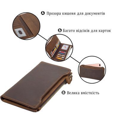 Гаманець Vintage 14596 шкіряний Коричневий