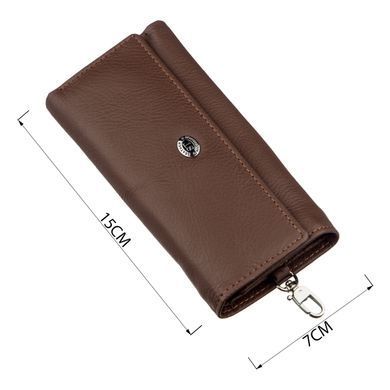 Чоловічий універсальний гаманець з ключницею ST Leather 18840 Коричневий