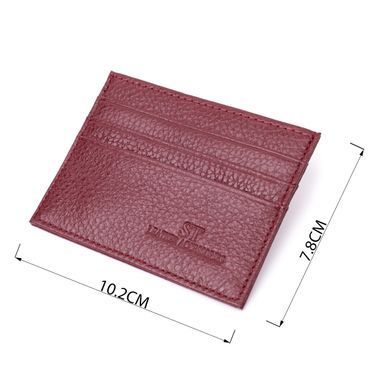 Практичний кард-кейс із натуральної шкіри ST Leather 22446 Бордовий