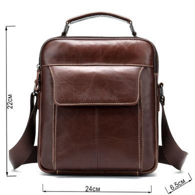 Сумка мужская кожаная Vintage 14835 Коричневая