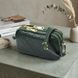 Шкіряна сумка на три відділення для жінок Vintage 22893 Зелений