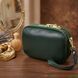 Шкіряна сумка на три відділення для жінок Vintage 22893 Зелений