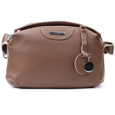 Модная сумка на каждый день с двумя отделениями из натуральной кожи Vintage 22596 Коричневый