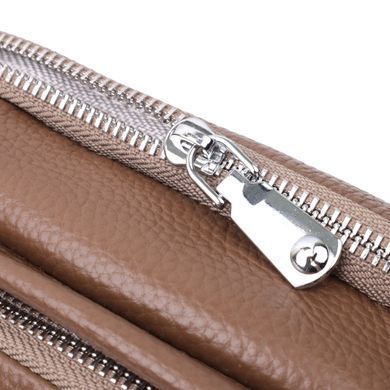 Модная сумка на каждый день с двумя отделениями из натуральной кожи Vintage 22596 Коричневый