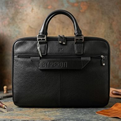 Мужская сумка-портфель Tony Perotti Contatto 8976 nero (90554) Черная