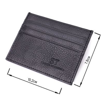 Стильний кард-кейс із натуральної шкіри ST Leather 22447 Чорний