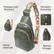 Сумка компактного размера с одной лямкой через плечо из гладкой экокожи Vintage 22771 Зеленый