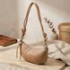Женская полукруглая сумка из натуральной кожи Vintage 22933 Бежевый