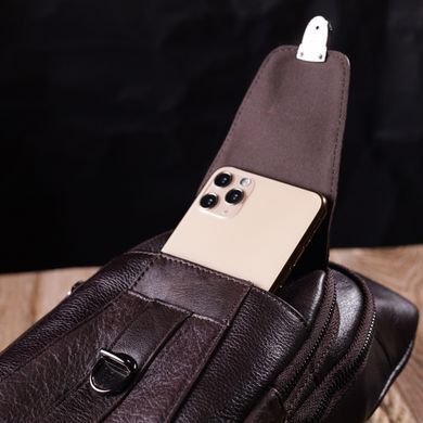 Мужская кожаная сумка через плечо для документов и города Vintage 21306 Коричневая