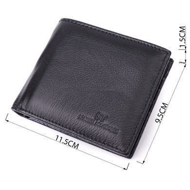 Шкіряне чоловіче портмоне із затискачем ST Leather 22481 Чорний