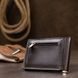 Кожаный мужской зажим для денег с монетницей GRANDE PELLE 11547 Коричневый