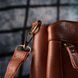 Замечательная женская сумка с твердым дном из натуральной кожи Vintage sale_15108 Рыжий
