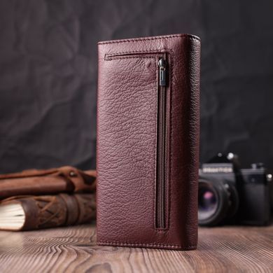 Жіночий гаманець горизонтального формату з натуральної шкіри ST Leather 22515 Бордовий