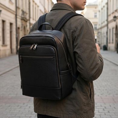 Міський рюкзак унісекс з натуральної шкіри Vintage 23046 Чорний
