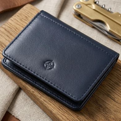 Кредитница Tony Perotti из натуральной кожи Cortina 5023 navy (90164) Синяя