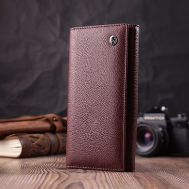 Жіночий гаманець горизонтального формату з натуральної шкіри ST Leather 22515 Бордовий