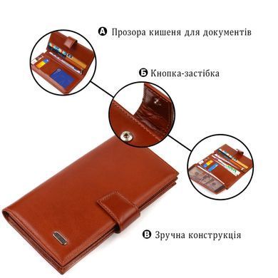 Практичное вертикальное мужское портмоне из натуральной гладкой кожи CANPELLINI 21721 Коричневое