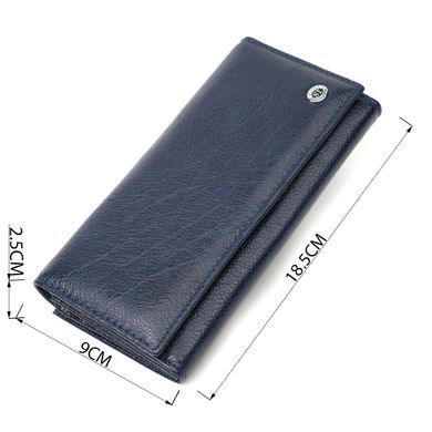 Місткий жіночий гаманець із натуральної шкіри ST Leather 19426 Синій