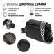 Компактна жіноча сумка крос-боді з натуральної шкіри Vintage 22294 Чорна