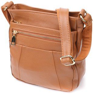 Зручна вертикальна сумка жіноча з натуральної шкіри sale_15125 Vintage Рудий