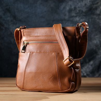 Зручна вертикальна сумка жіноча з натуральної шкіри sale_15125 Vintage Рудий