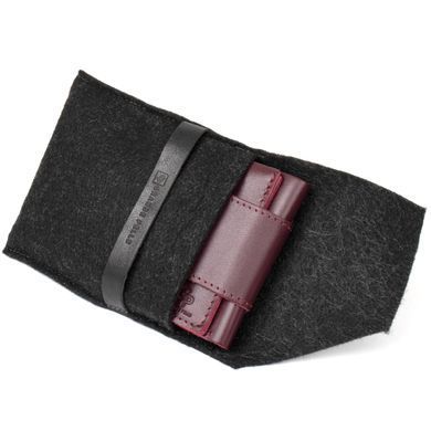 Глянсове шкіряне портмоне GRANDE PELLE 11456 Бордовий