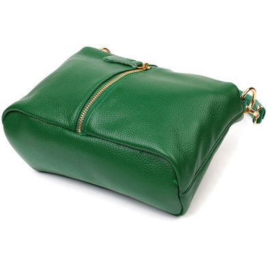 Молодежная сумка через плечо из натуральной кожи 22097 Vintage Зеленая