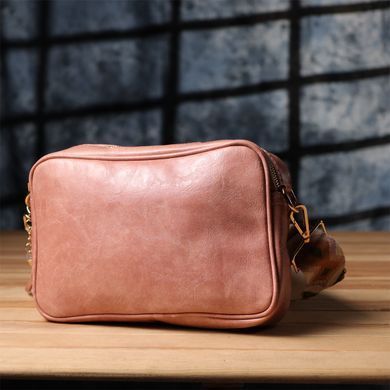 Жіноча сумка з плюшевою вставкою на лицьовій стороні з екошкіри Vintage sale_15133 Рожевий