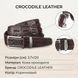 Ремінь-автомат CROCODILE LEATHER 18171 з натуральної шкіри крокодила Коричневий